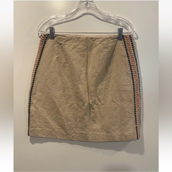 Ann Taylor Loft Aztec‎ Embroidered Linen Cotton Blend Skirt Womens Size 8 (1537) - Picture 3 of 5